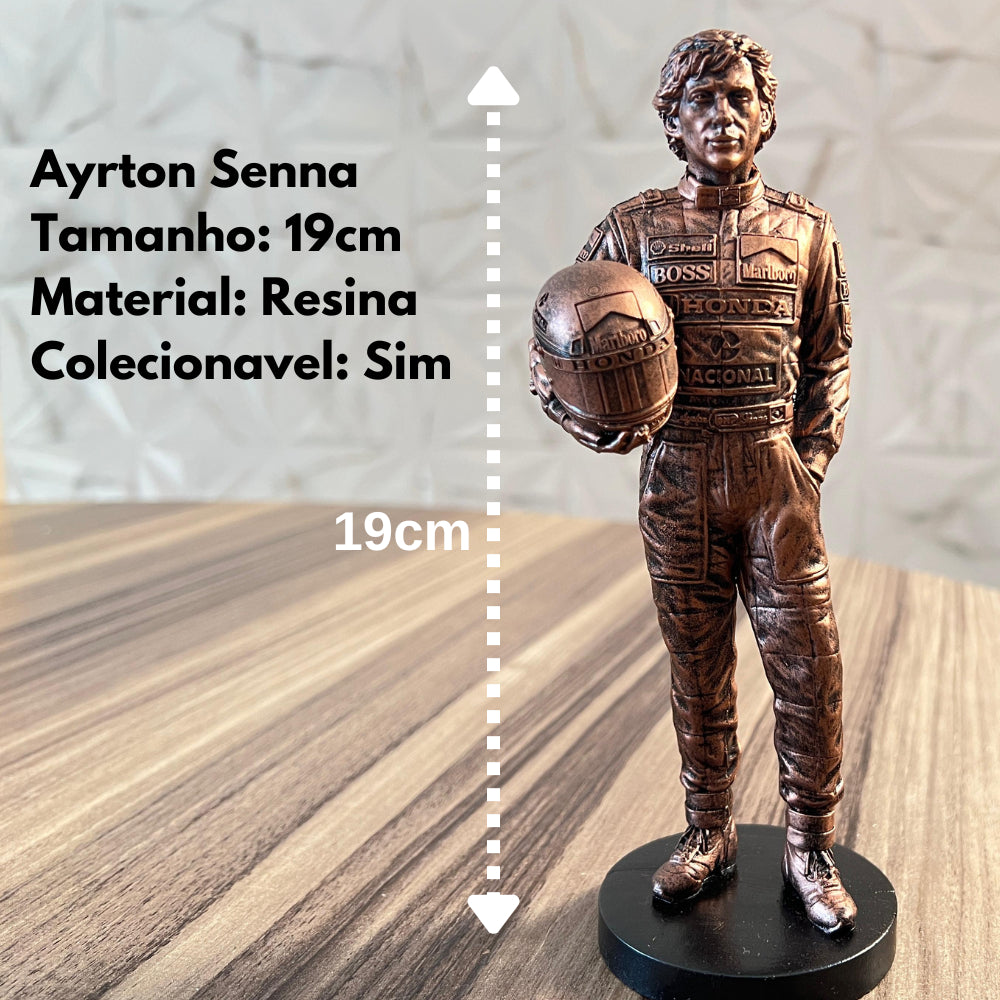 Reviva a Lenda! Miniatura Ayrton Senna 19cm – Um Ícone da F1 na Sua Coleção