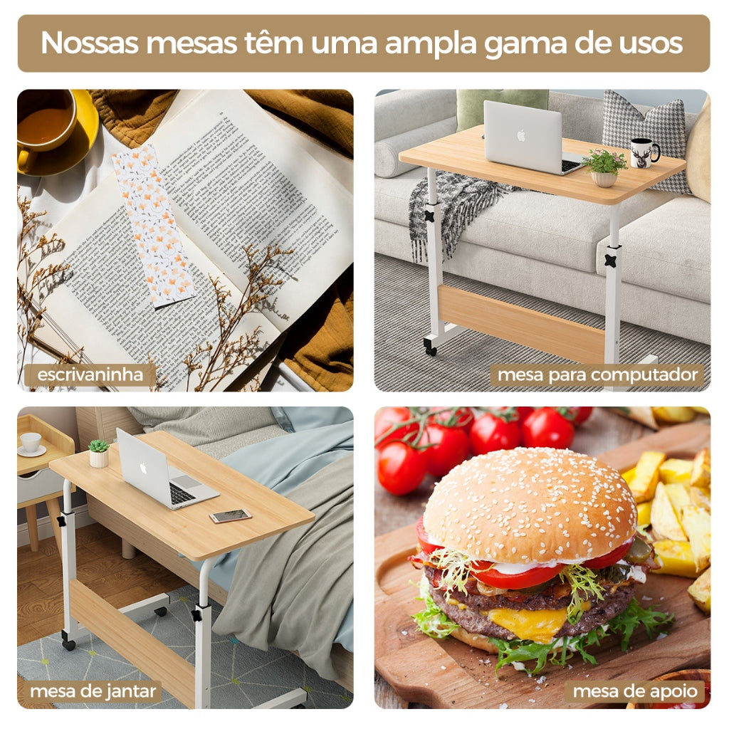 Mesinha para Notebook com Ajuste de Altura | Ideal para Cama, Sofá ou Escritório