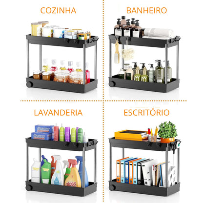 Organizador Multiuso 2 Níveis – Mais Espaço, Mais Ordem, Mais Estilo!